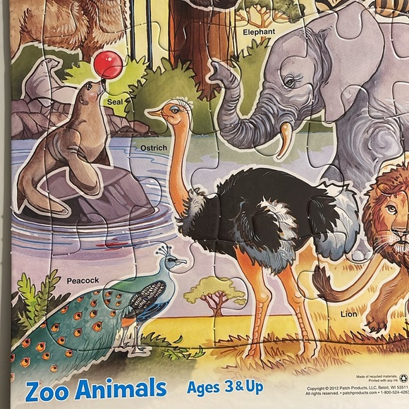 NOT ELIGIBLE FOR BUNDLE DEAL Patch 25-Piece Zoo Animals Puzzle - Picture 4 of 6
